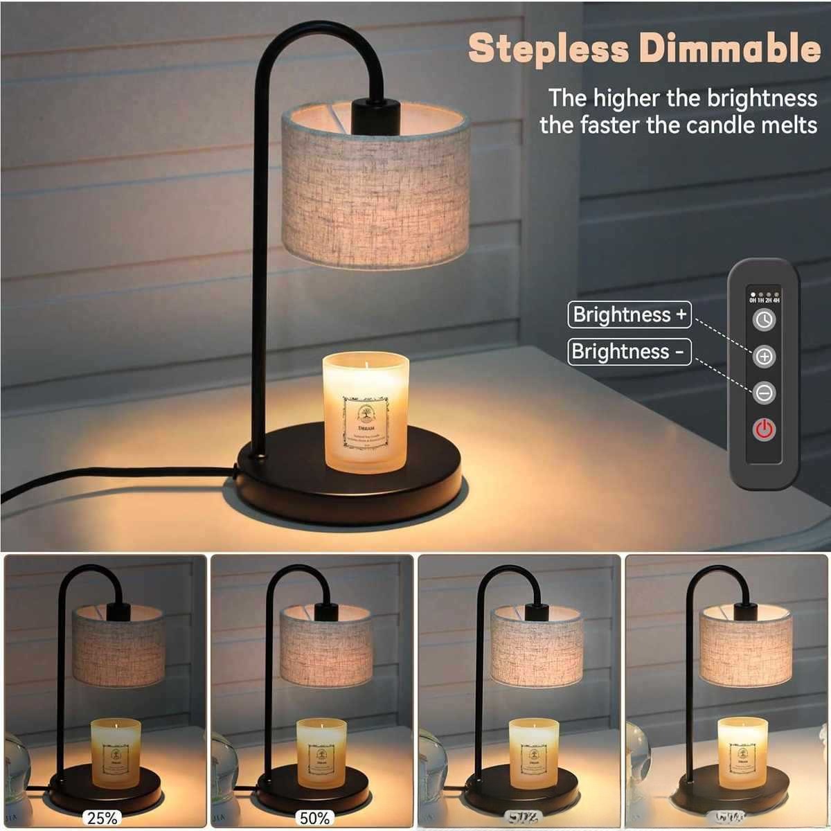 Flameless Candle Warmer Lamp – Cozy Home Aroma Table Lamp