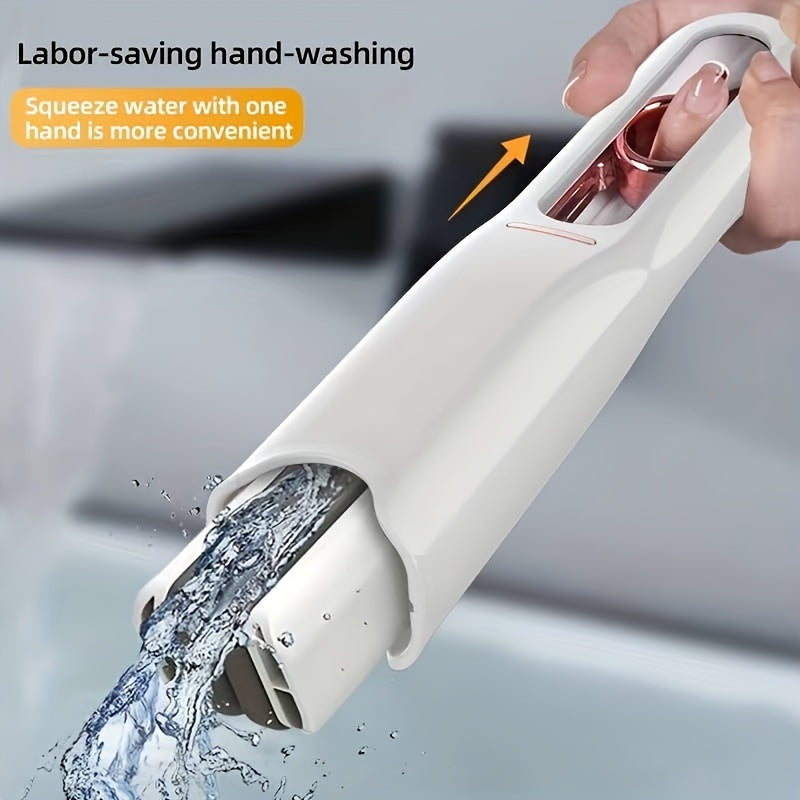 Portable Mini Squeeze Mop – Self-Cleaning Handheld Mop for Kitchen & Bathroom